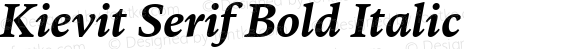 Kievit Serif Bold Italic