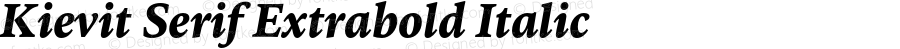 Kievit Serif Extrabold Italic