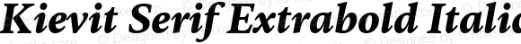 Kievit Serif Extrabold Italic
