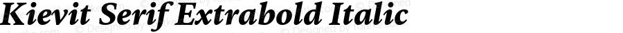 Kievit Serif Extrabold Italic