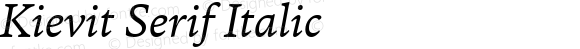 Kievit Serif Italic