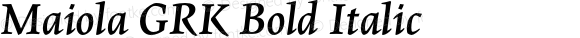 Maiola GRK Bold Italic