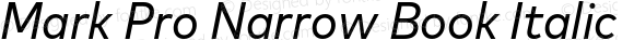 Mark Pro Narrow Book Italic