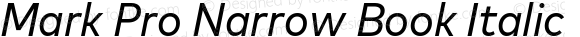 Mark Pro Narrow Book Italic