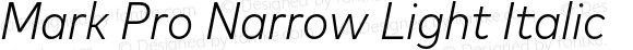 Mark Pro Narrow Light Italic