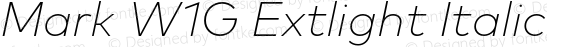Mark W1G Extlight Italic