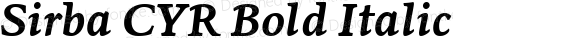 Sirba CYR Bold Italic