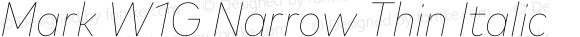 Mark W1G Narrow Thin Italic