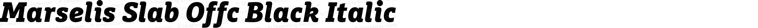 Marselis Slab Offc Black Italic