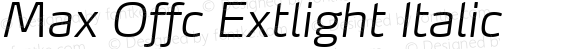 Max Offc Extlight Italic