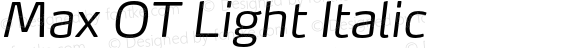 MaxOT-LightItalic