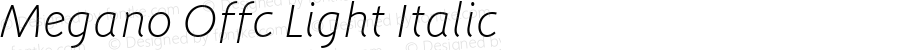 Megano Offc Light Italic