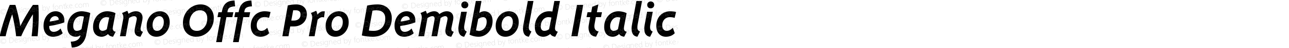 Megano Offc Pro Demibold Italic