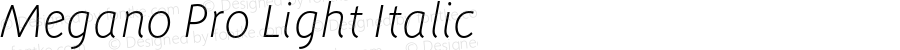 Megano Pro Light Italic