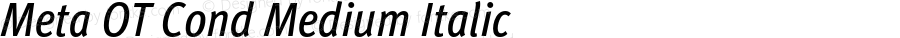 Meta OT Cond Medium Italic