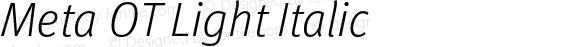 Meta OT Light Italic