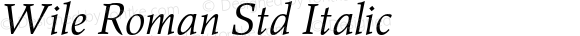 WileRomanStd-Italic