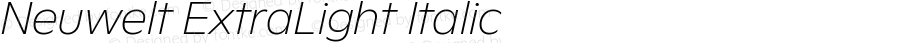 Neuwelt ExtraLight Italic