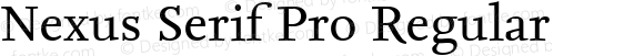 Nexus Serif Pro