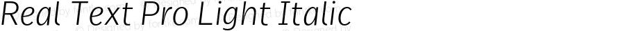 Real Text Pro Light Italic