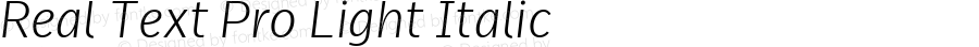 Real Text Pro Light Italic