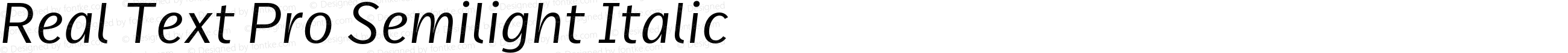 Real Text Pro Semilight Italic
