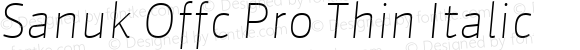 Sanuk Offc Pro Thin Italic