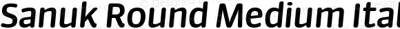 Sanuk Round Pro Medium Italic