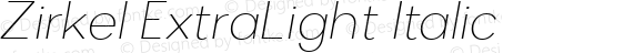 Zirkel ExtraLight Italic