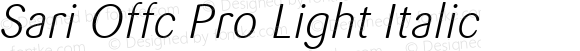 Sari Offc Pro Light Italic