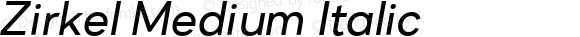 Zirkel Medium Italic