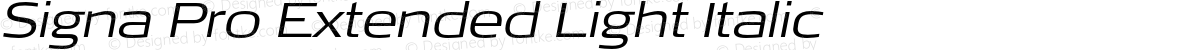 Signa Pro Extended Light Italic