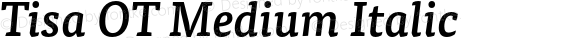 Tisa OT Medium Italic