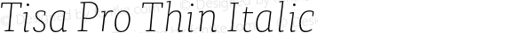 Tisa Pro Thin Italic