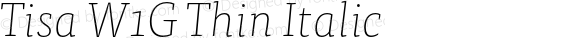 Tisa W1G Thin Italic