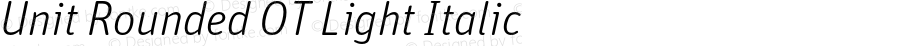 Unit Rounded OT Light Italic