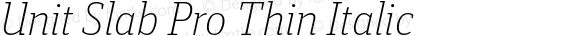 Unit Slab Pro Thin Italic
