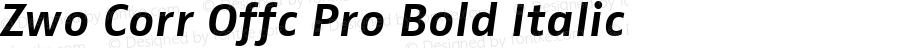 Zwo Corr Offc Pro Bold Italic