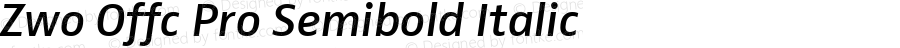 Zwo Offc Pro Semibold Italic Version 7.504; 2010; Build 1023