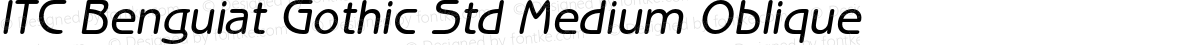 ITC Benguiat Gothic Std Medium Oblique