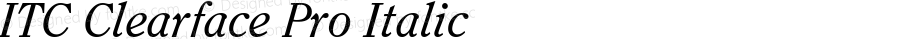 ITC Clearface Pro Italic
