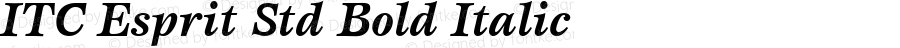 ITC Esprit Std Bold Italic