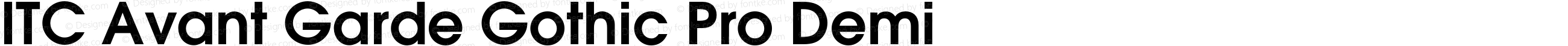 ITC Avant Garde Gothic Pro Demi