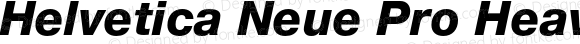 Helvetica Neue Pro Heavy Italic