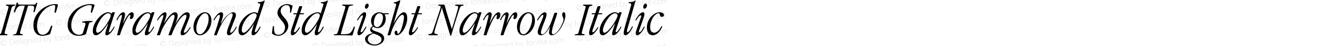 ITC Garamond Std Light Narrow Italic