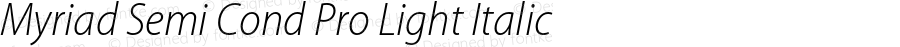 MyriadSemiCondPro-LightItalic