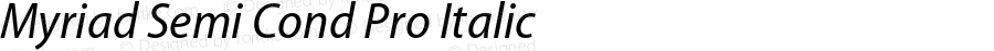 MyriadSemiCondPro-Italic