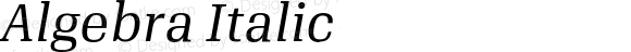 Algebra Italic