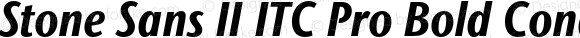 Stone Sans II ITC Pro Bold Condensed Italic
