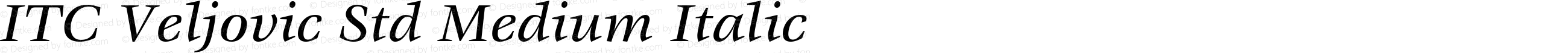 ITC Veljovic Std Medium Italic